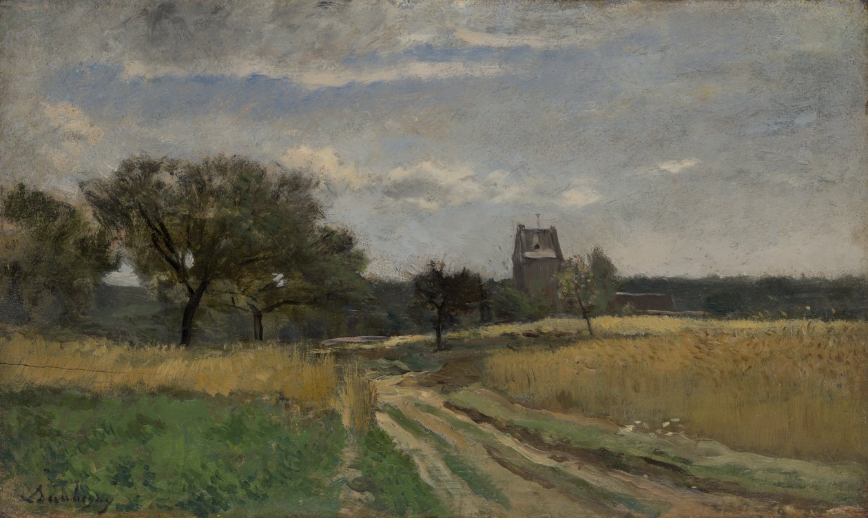 Landskap langs en landevei, ca. 1878 av Charles Francois Daubigny