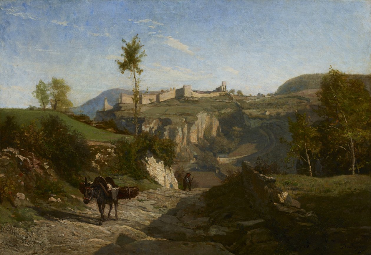 Landskap nær Crémieu (olje på lerret) av Charles Francois Daubigny