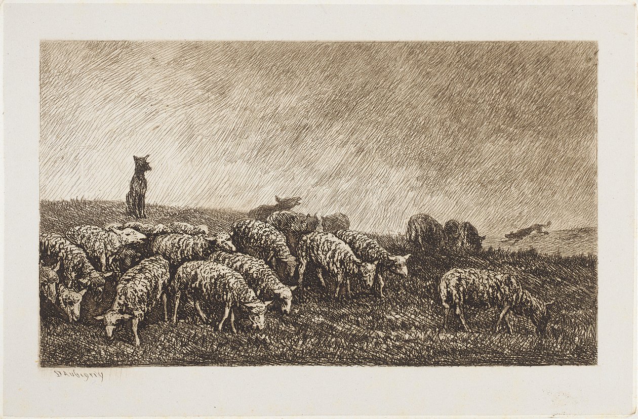 The Watch of the Dog av Charles Francois Daubigny