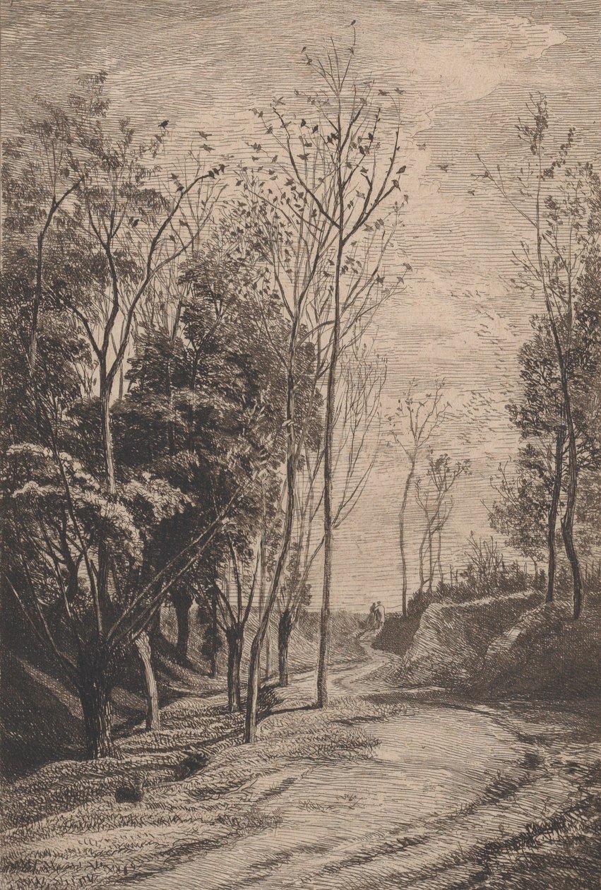 Små fugler, 1850. av Charles Francois Daubigny