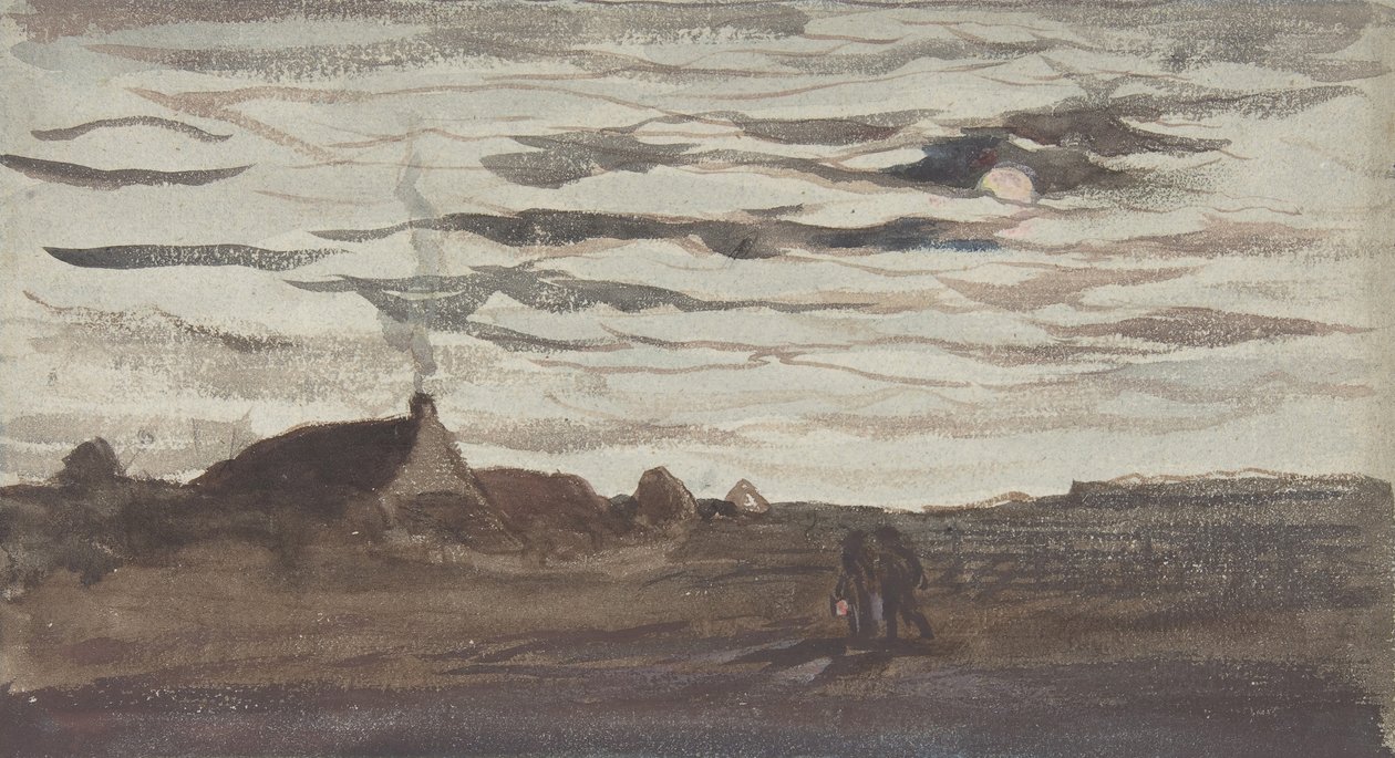 Måneskinn, ca. 1860. av Charles Francois Daubigny
