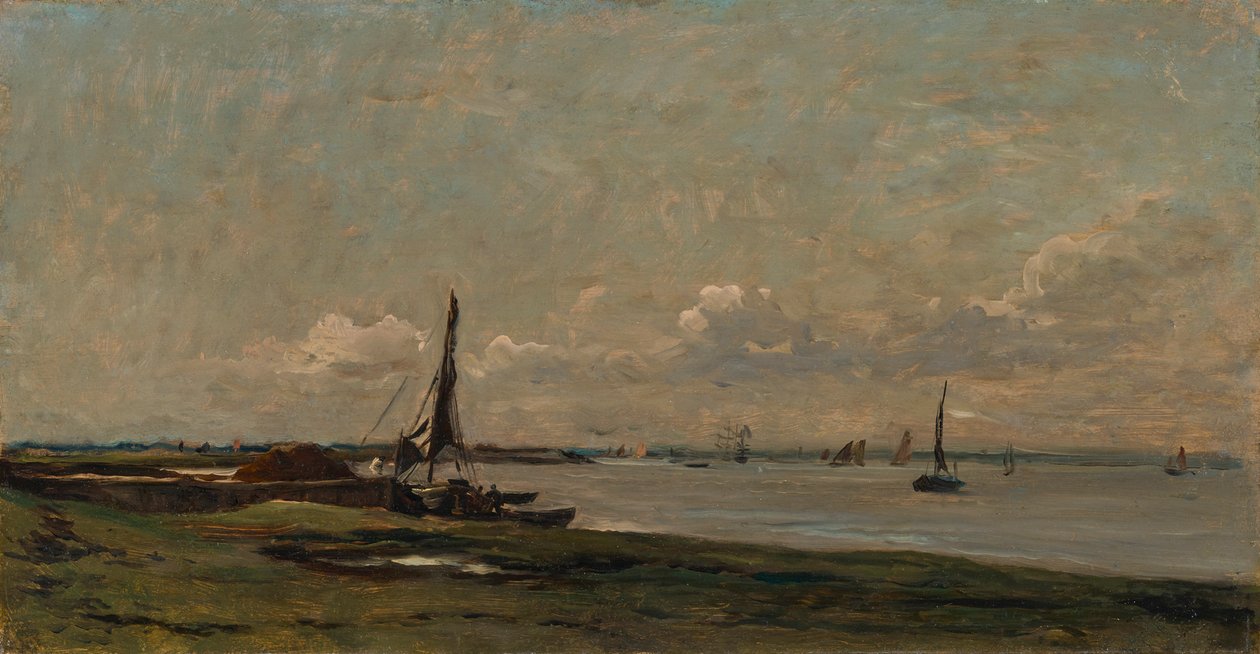 elvemunningen til Themsen av Charles Francois Daubigny