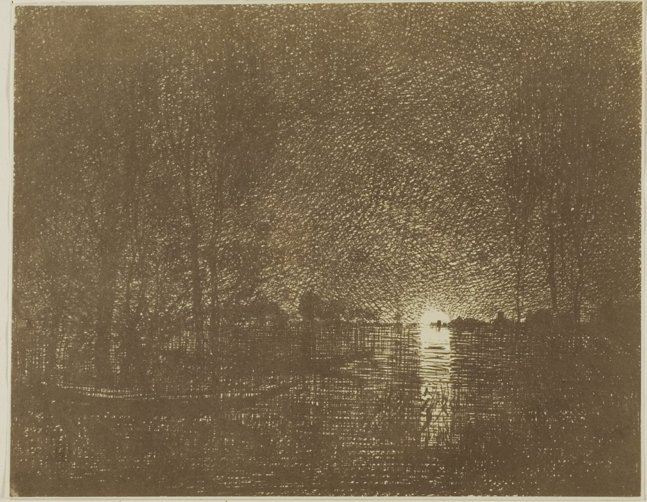 Natteffekt av Charles Francois Daubigny