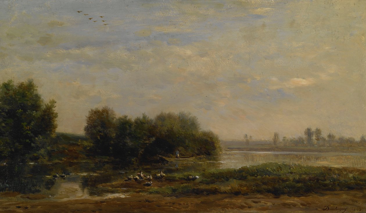 På Oise av Charles Francois Daubigny
