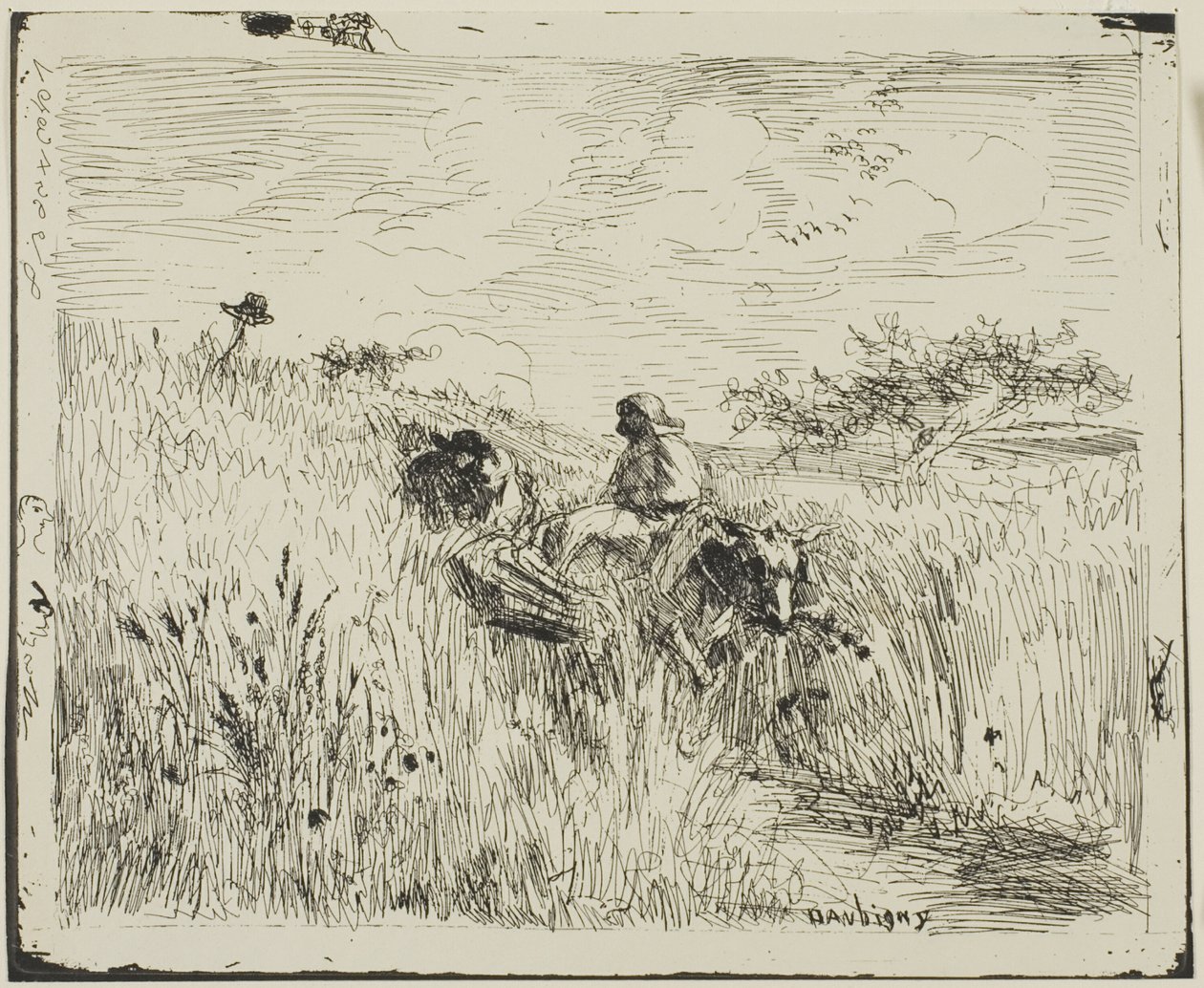 Sti gjennom hvetemarken av Charles Francois Daubigny