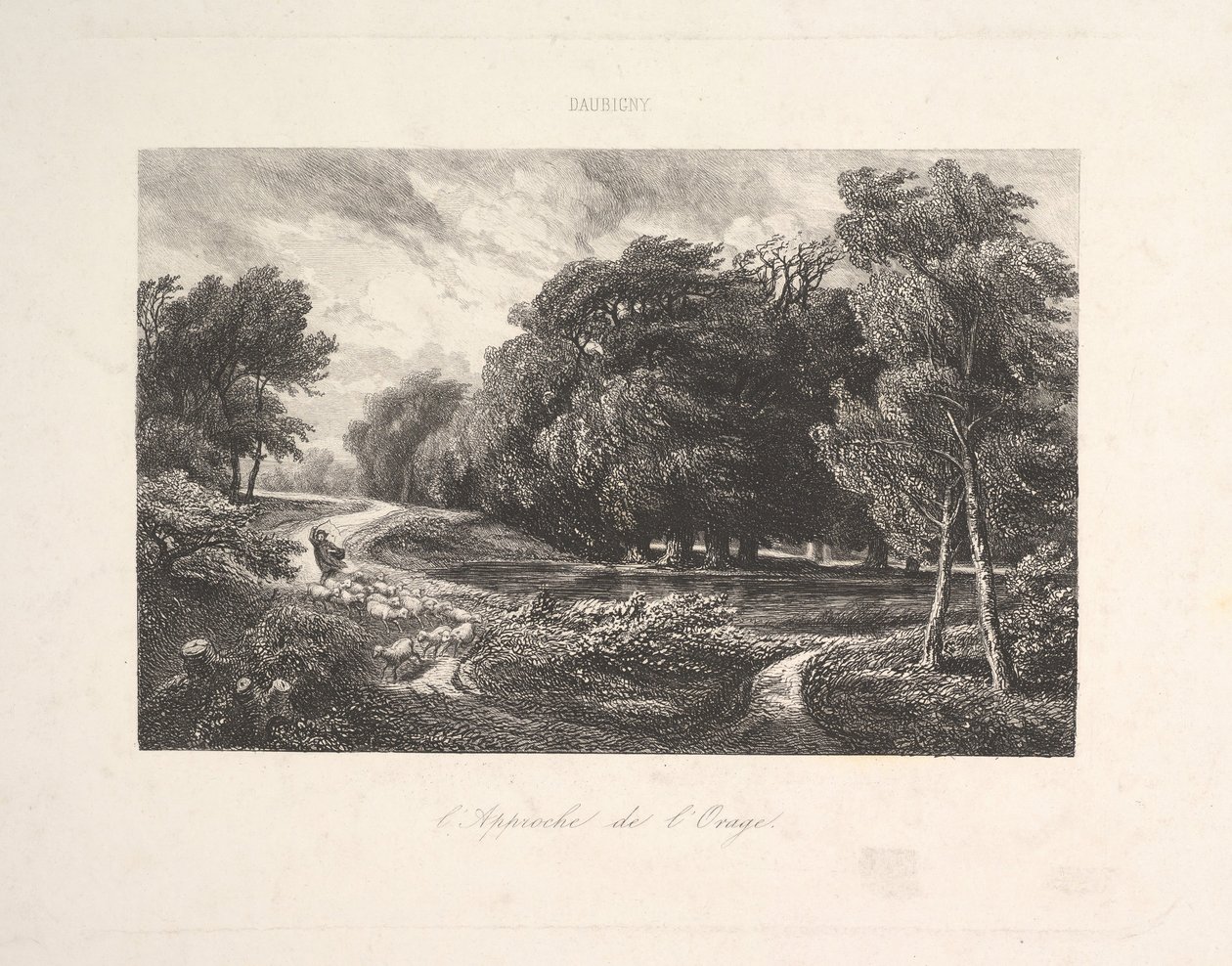 Den nærmer seg storm, 1844. av Charles Francois Daubigny