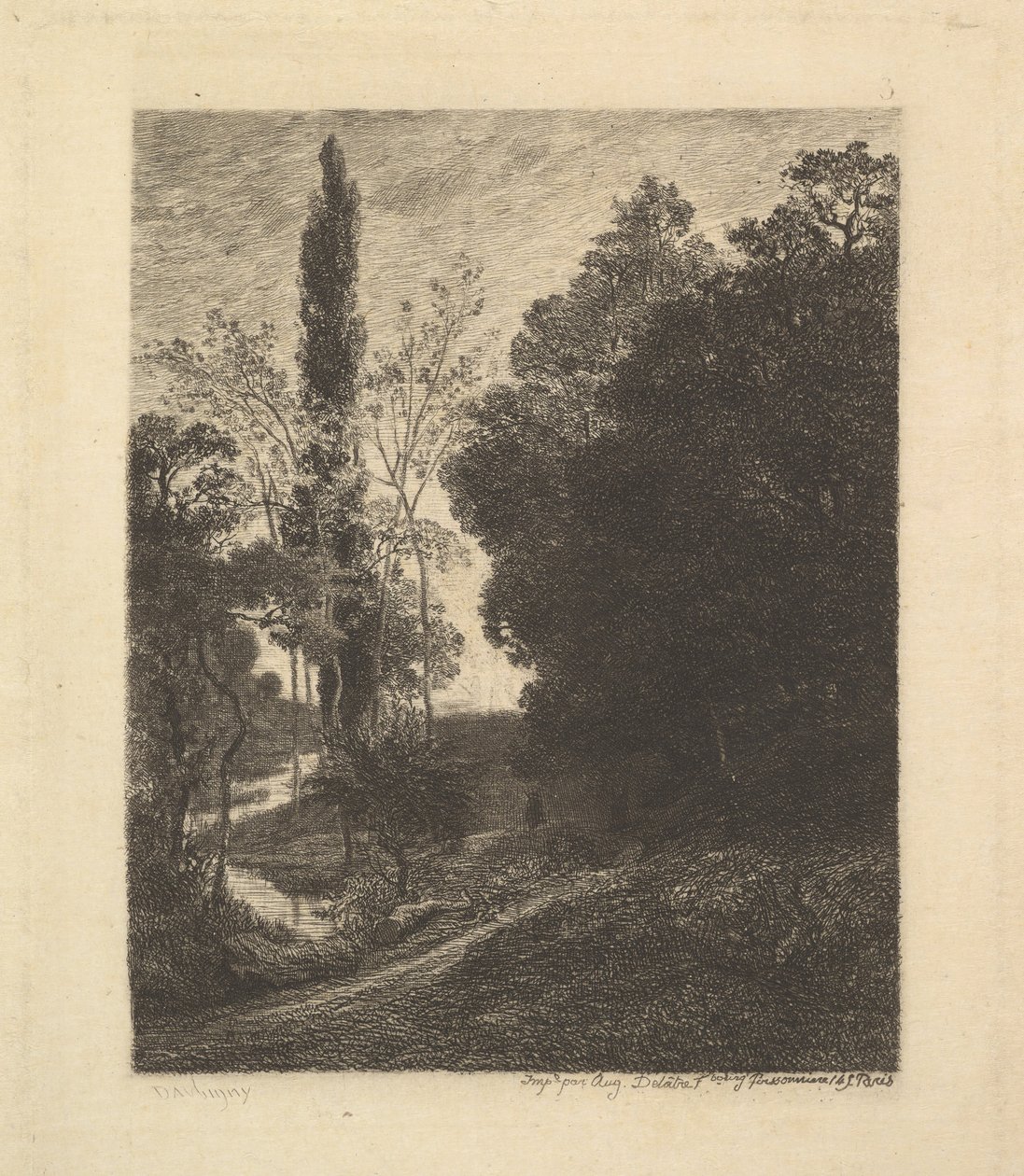 The Banks of Cousin, ca. 1850. av Charles Francois Daubigny