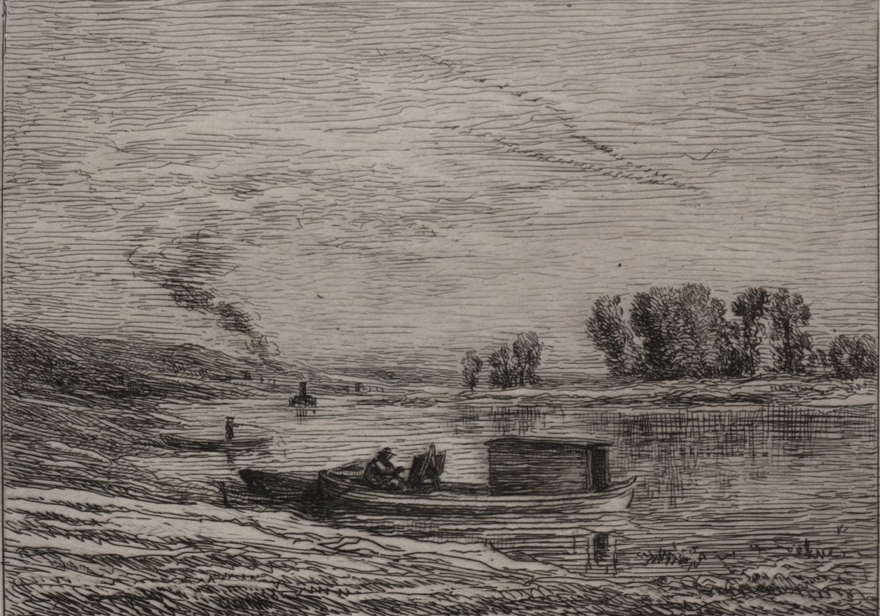 Båten i Conflans, 1866. av Charles Francois Daubigny