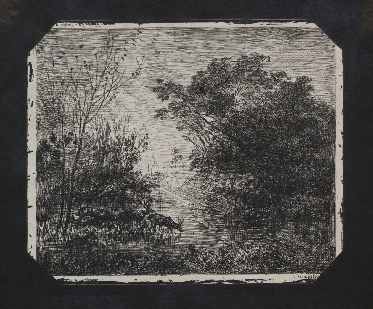 Hjorten, 1862. av Charles Francois Daubigny