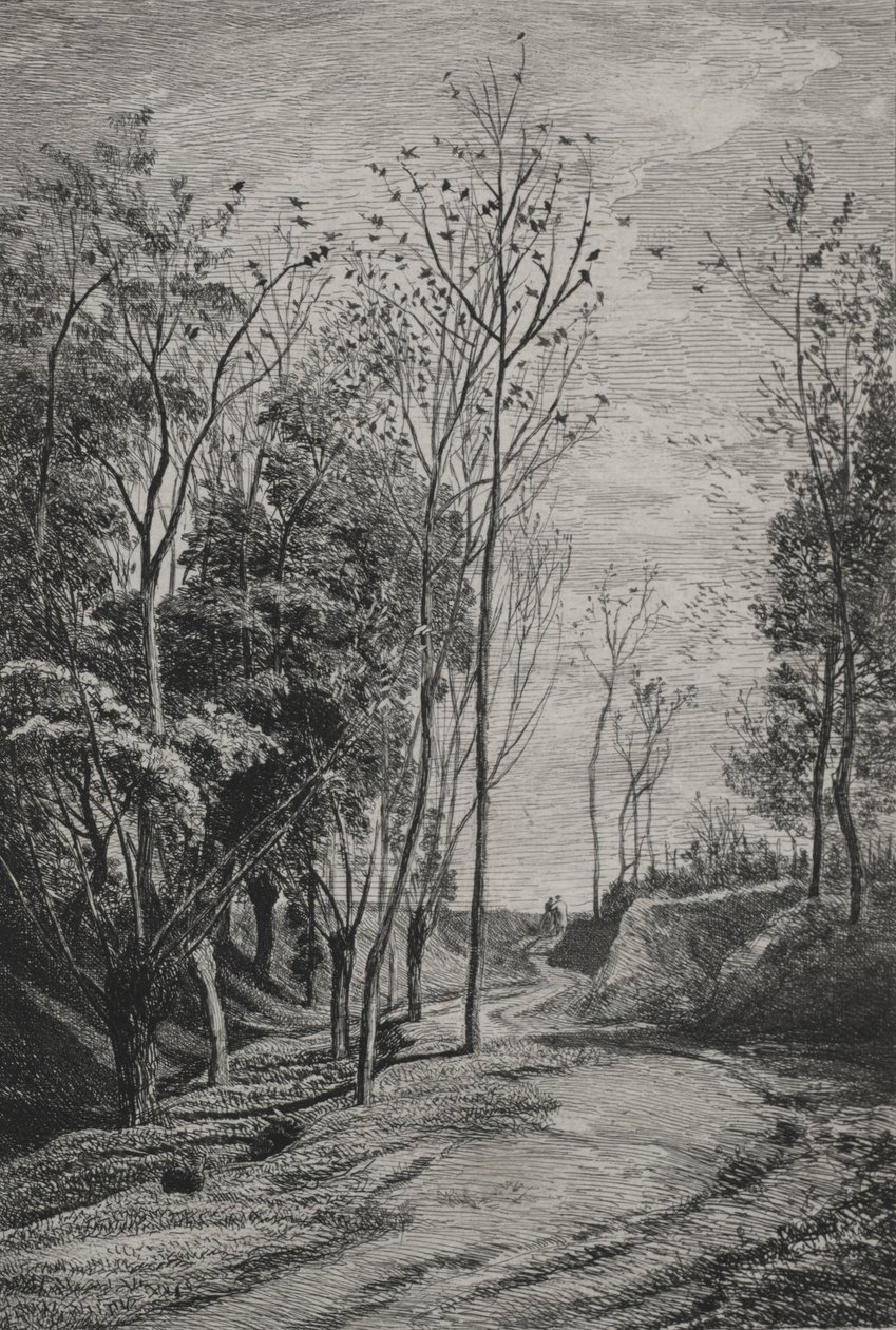 The Little Brids, 1850. av Charles Francois Daubigny