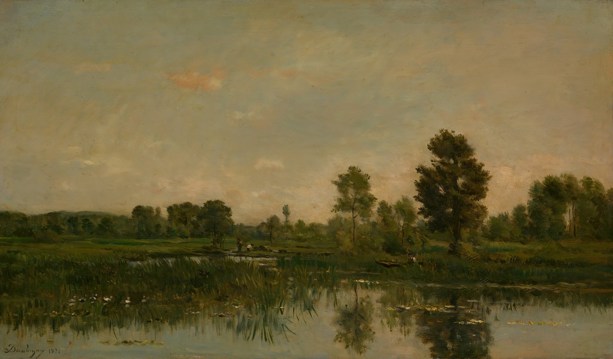 The Marsh, 1871. av Charles Francois Daubigny