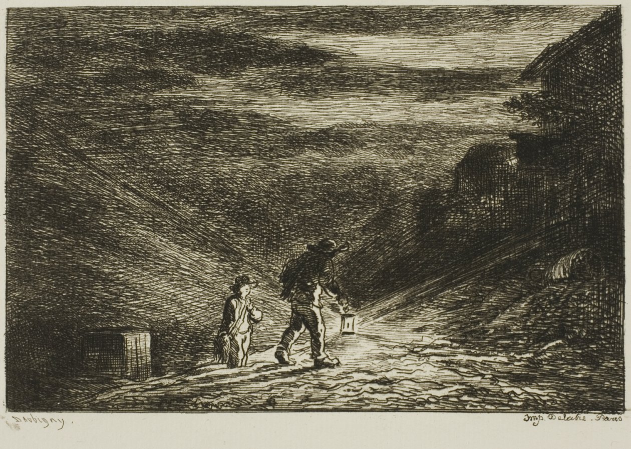 Jakten på et vertshus av Charles Francois Daubigny