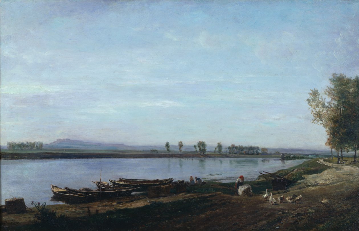 Seinen ved Bezons, Val dOise av Charles Francois Daubigny