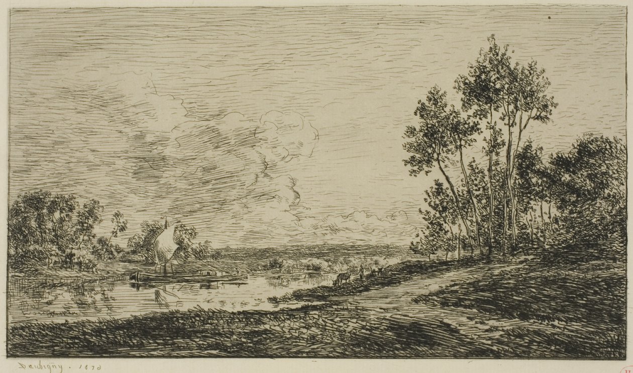 Seinen ved Port Maurin av Charles Francois Daubigny