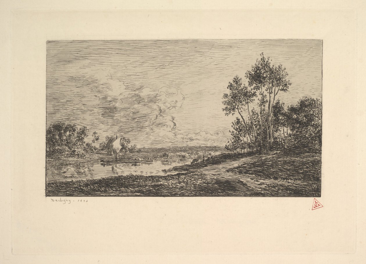 Seinen ved Port Maurin, 1870. av Charles Francois Daubigny