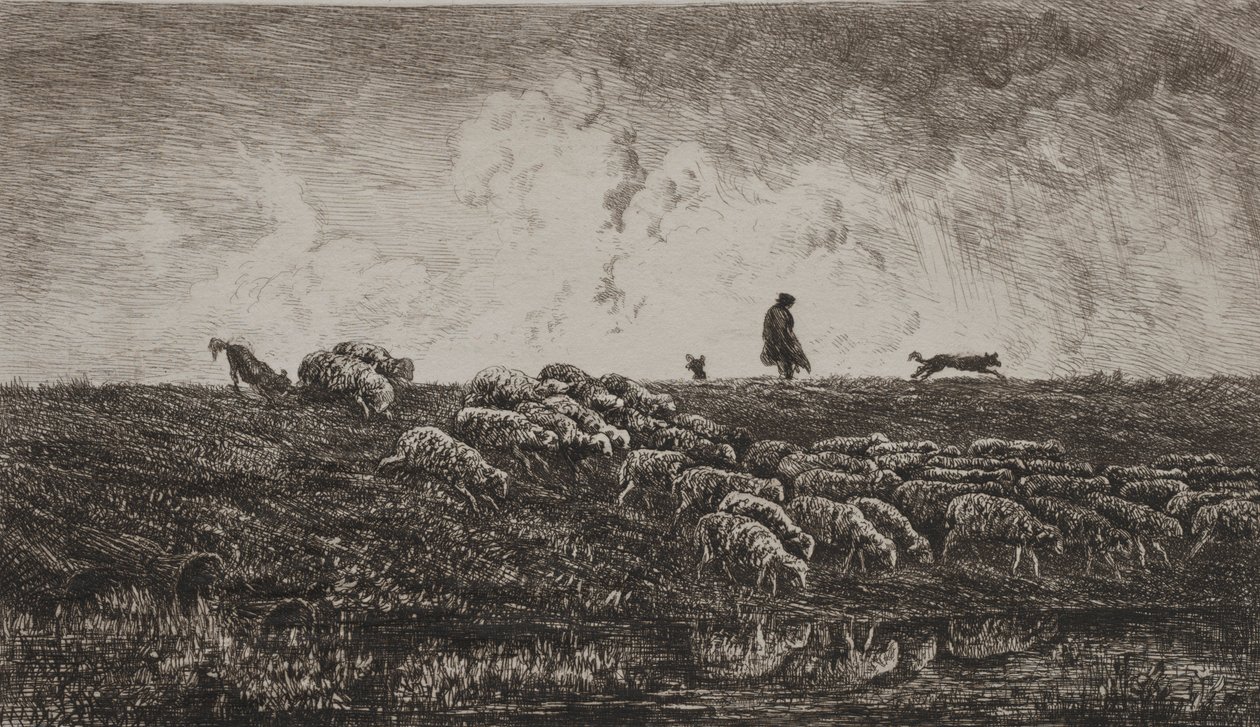 Dusjen, ca. 1851. av Charles Francois Daubigny