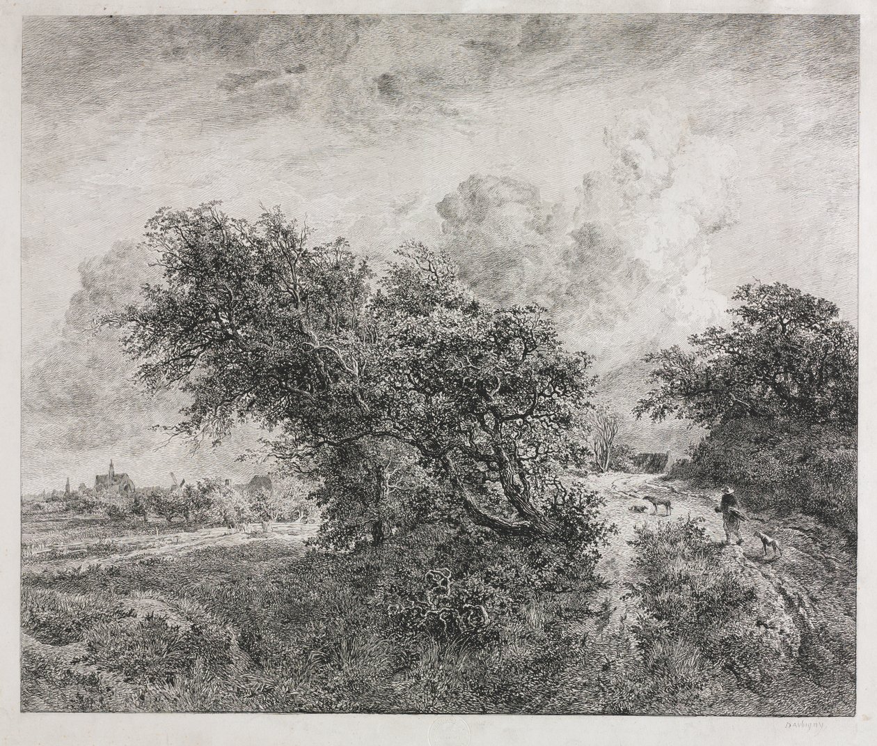 The Thicket av Charles Francois Daubigny