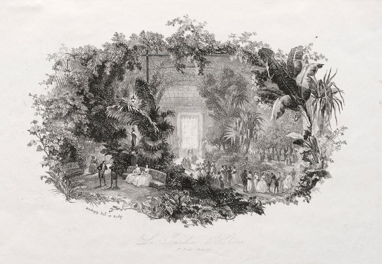Vinterhagen, 1842-1843. av Charles Francois Daubigny