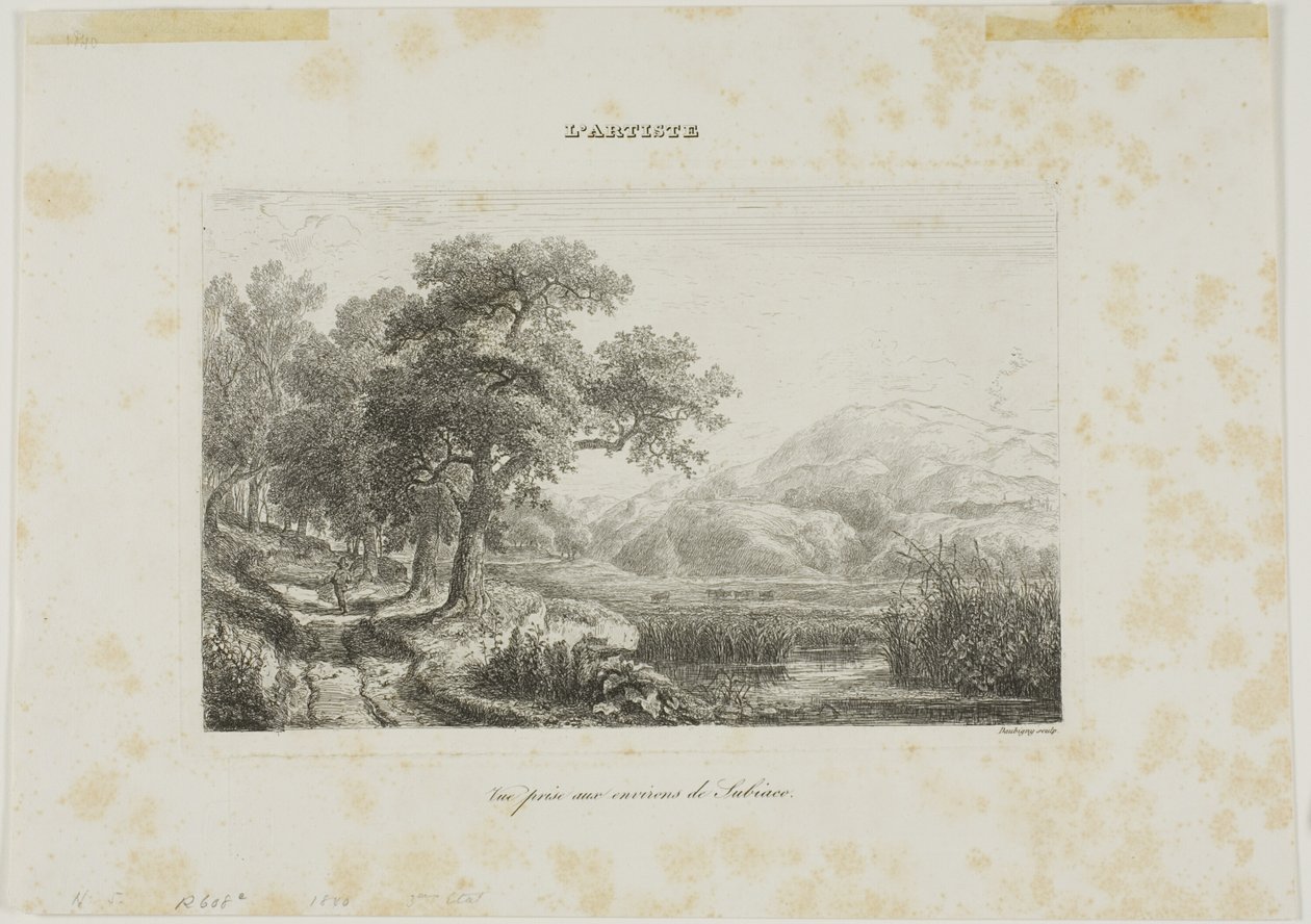 Utsikt tatt nær Subiaco av Charles Francois Daubigny