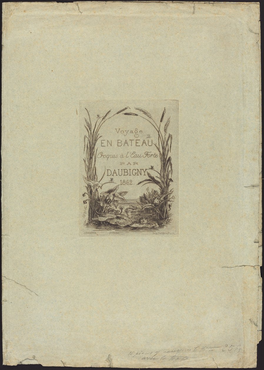 Innpakning for "Båttur" av Charles Francois Daubigny