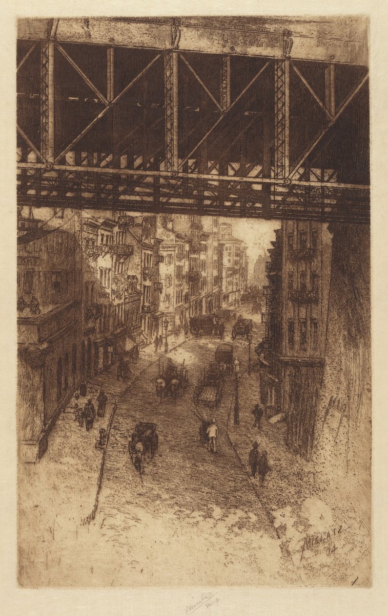 Cherry Street, N.Y. av Charles Frederick William Mielatz