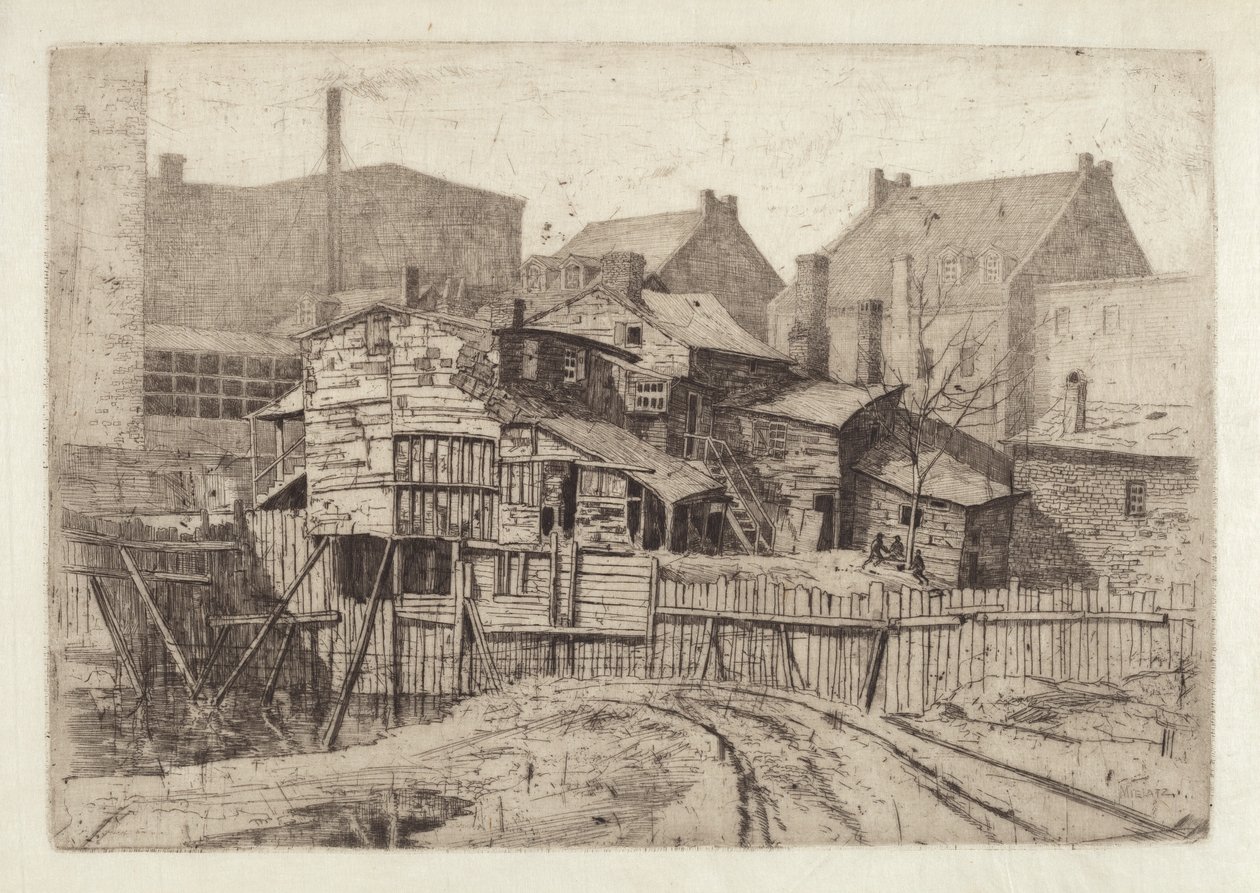 Uten tittel (Trehus i byen) av Charles Frederick William Mielatz