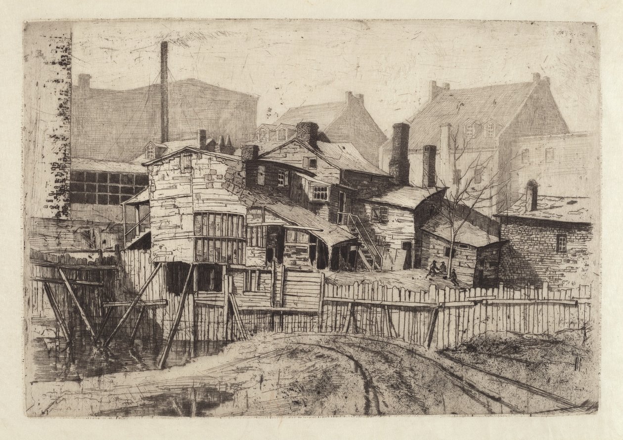 Uten tittel (Trehus i byen) av Charles Frederick William Mielatz