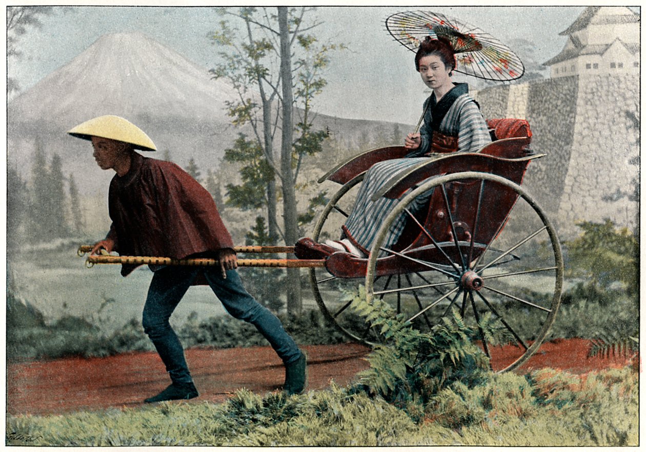 Rickshaw, Carriage of Japan, c1890 av Charles Gillot