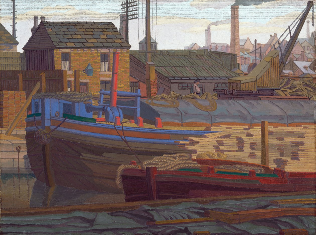 The Barges, Leeds av Charles Ginner