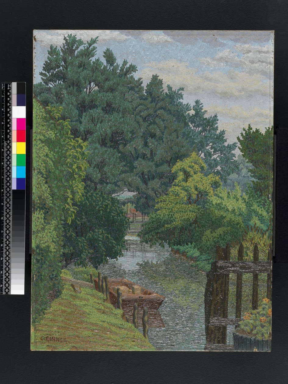 The Punt in the Mill Stream, ca. 1930 av Charles Ginner
