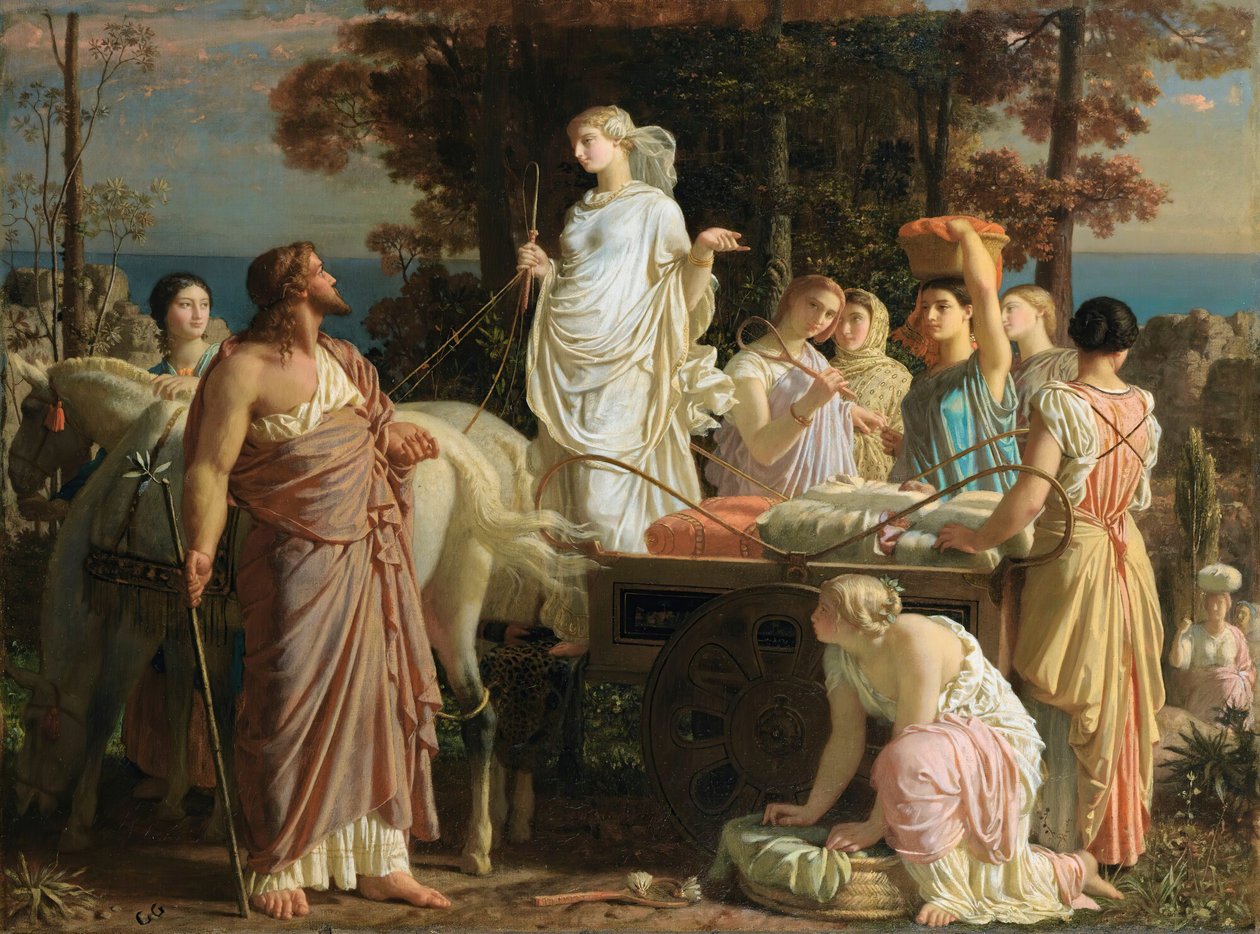 Ulysses og Nausicaa, ca. 1853. av Charles Gleyre