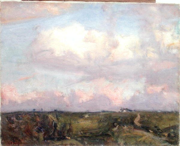 Ettermiddagsskyer (olje på lerret) av Charles Harold Davis