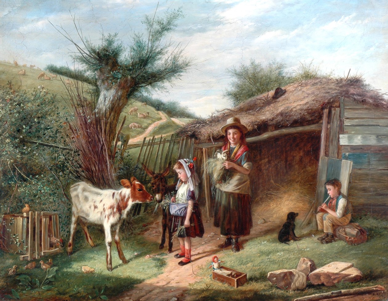 Kjæledyrene, 1838 av Charles Hunt