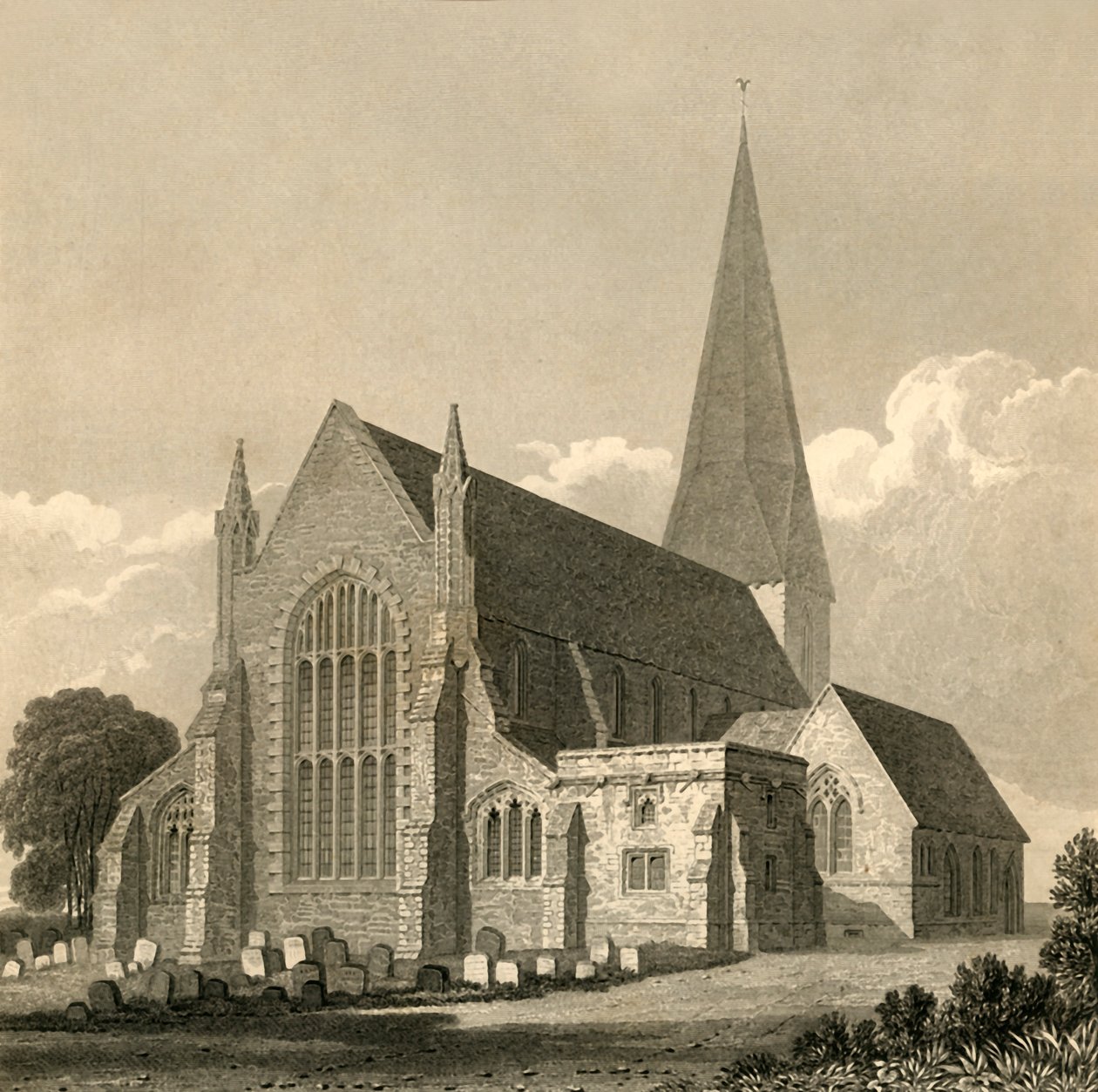 Horsham kirke, 1835. av Charles J. Smith