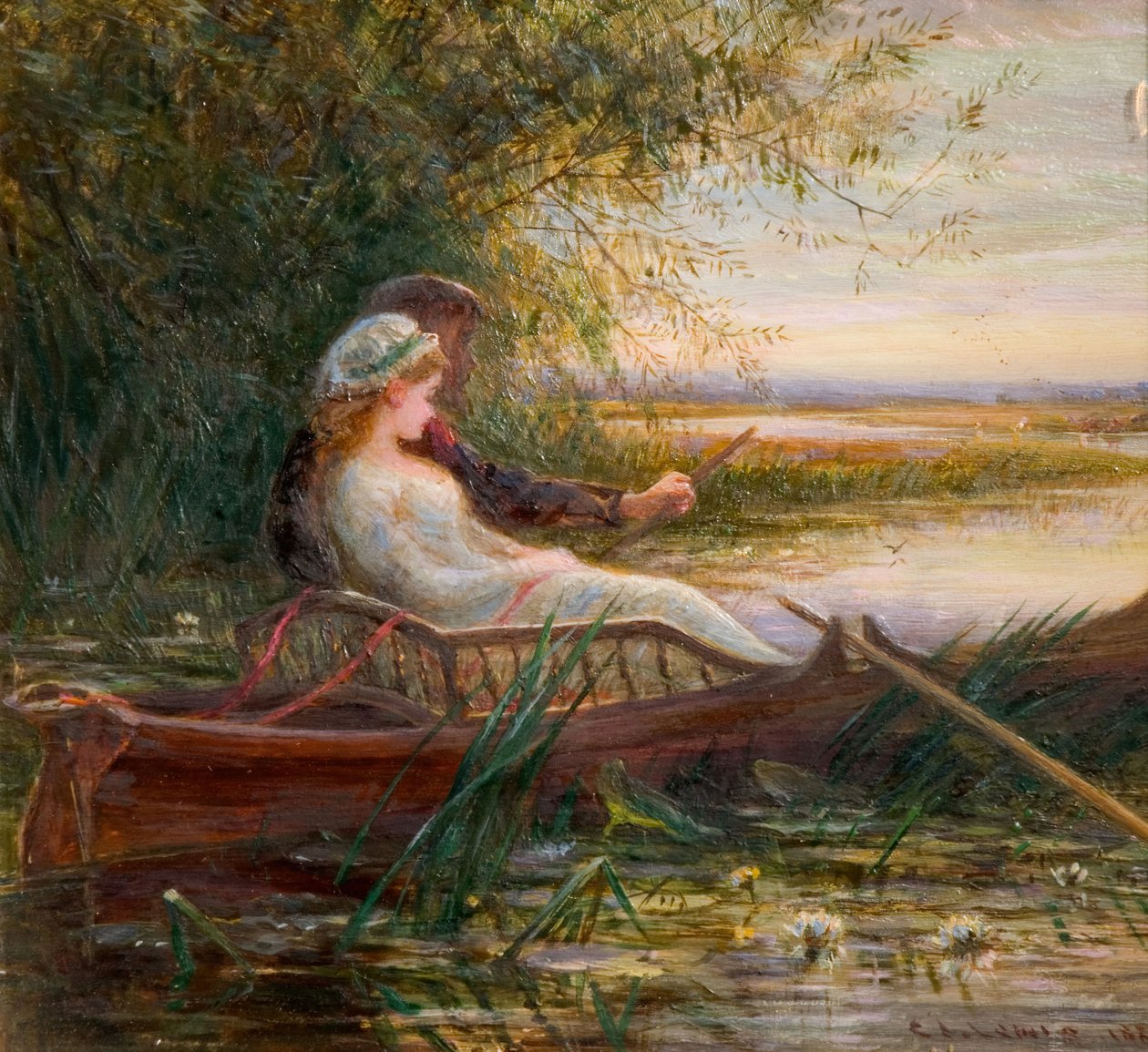 To figurer i en båt, 1881. av Charles James Lewis