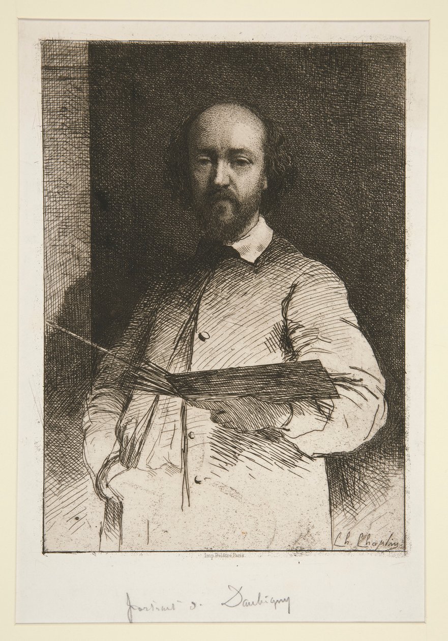 Portrett av Daubigny av Charles Joshua Chaplin