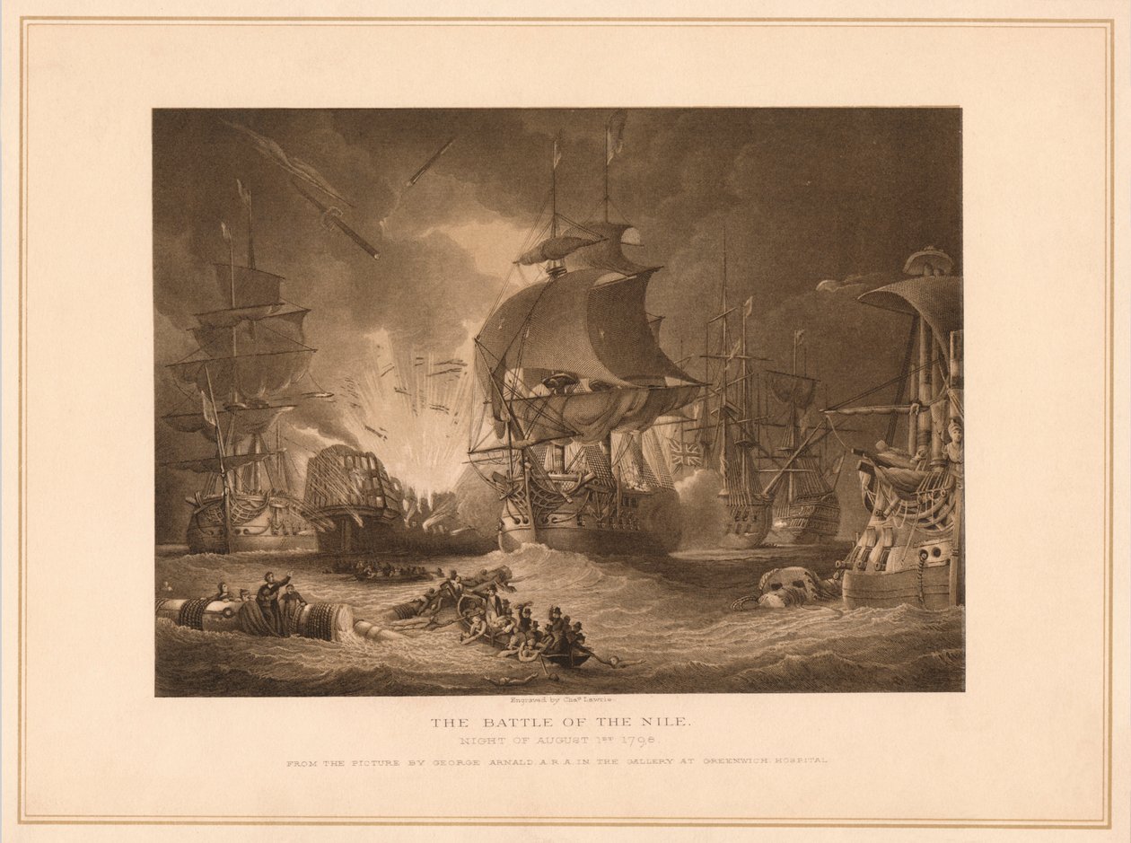 Slaget ved Nilen, 1798 1878 av Charles Lawrie