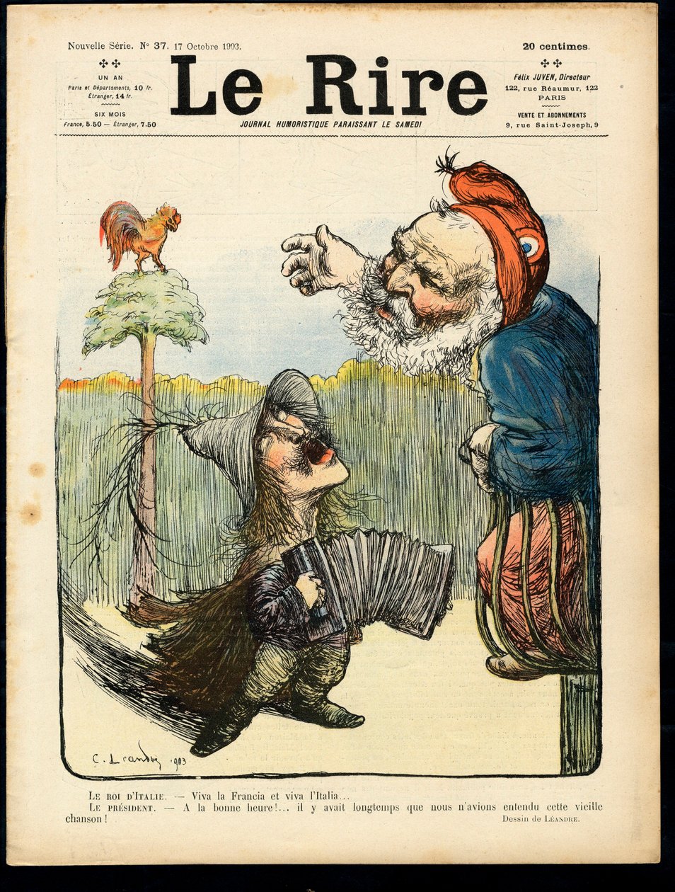 Cover av "" Latteren"", Satirical in Colors av Charles Leandre