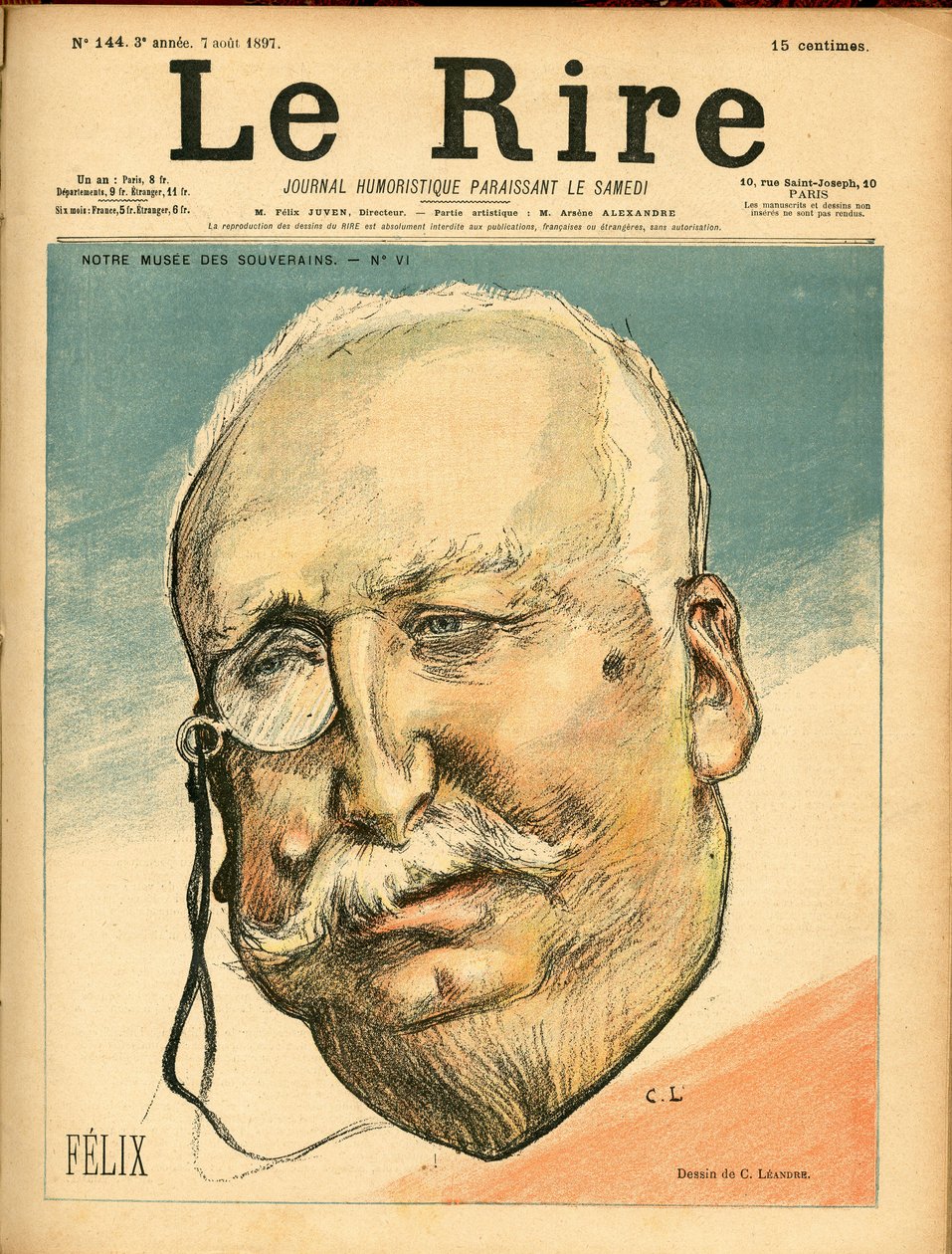 Cover av "" Latteren"", Satirical in Colors av Charles Leandre