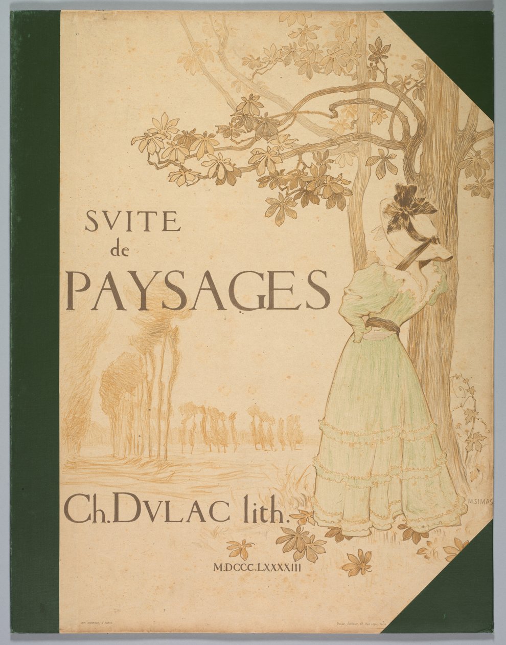 Suite of Landscapes: Cover, 1892-1893. av Charles Marie Dulac