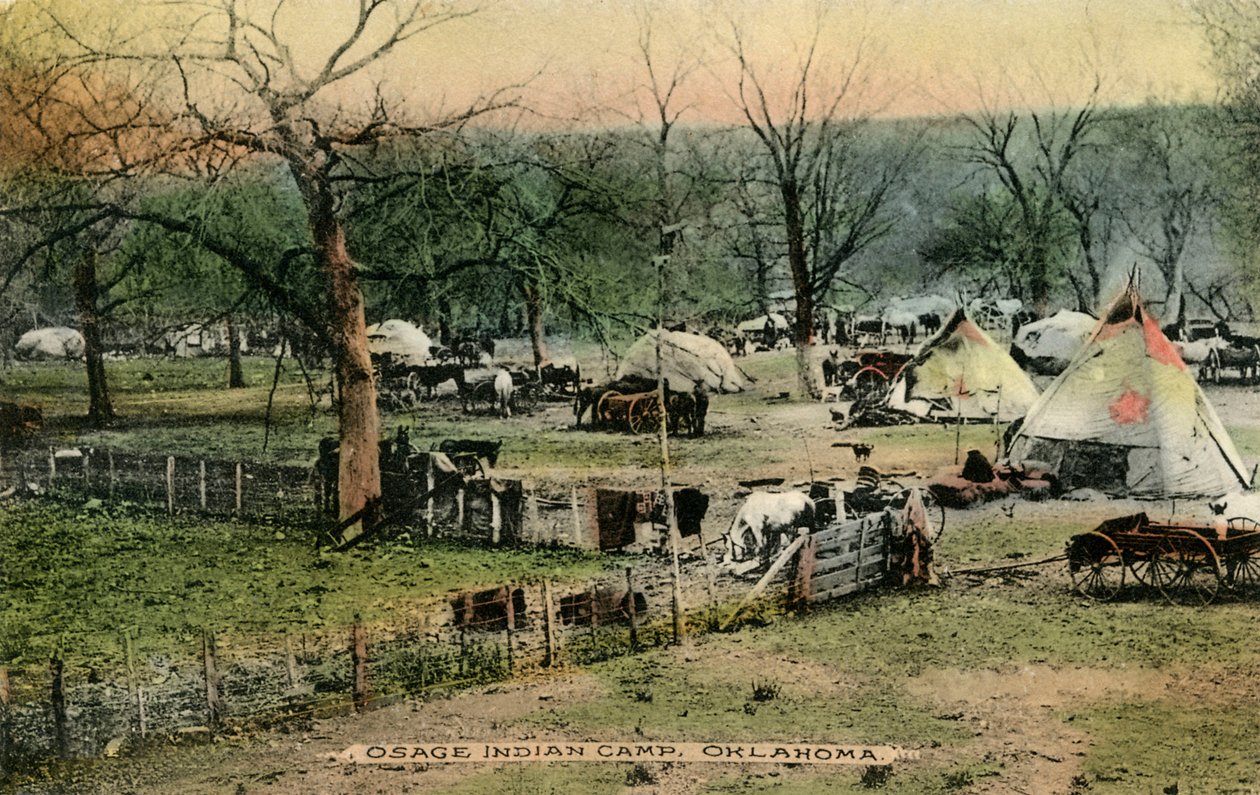 Osage Indian Camp, Oklahoma av Charles Marion Russell