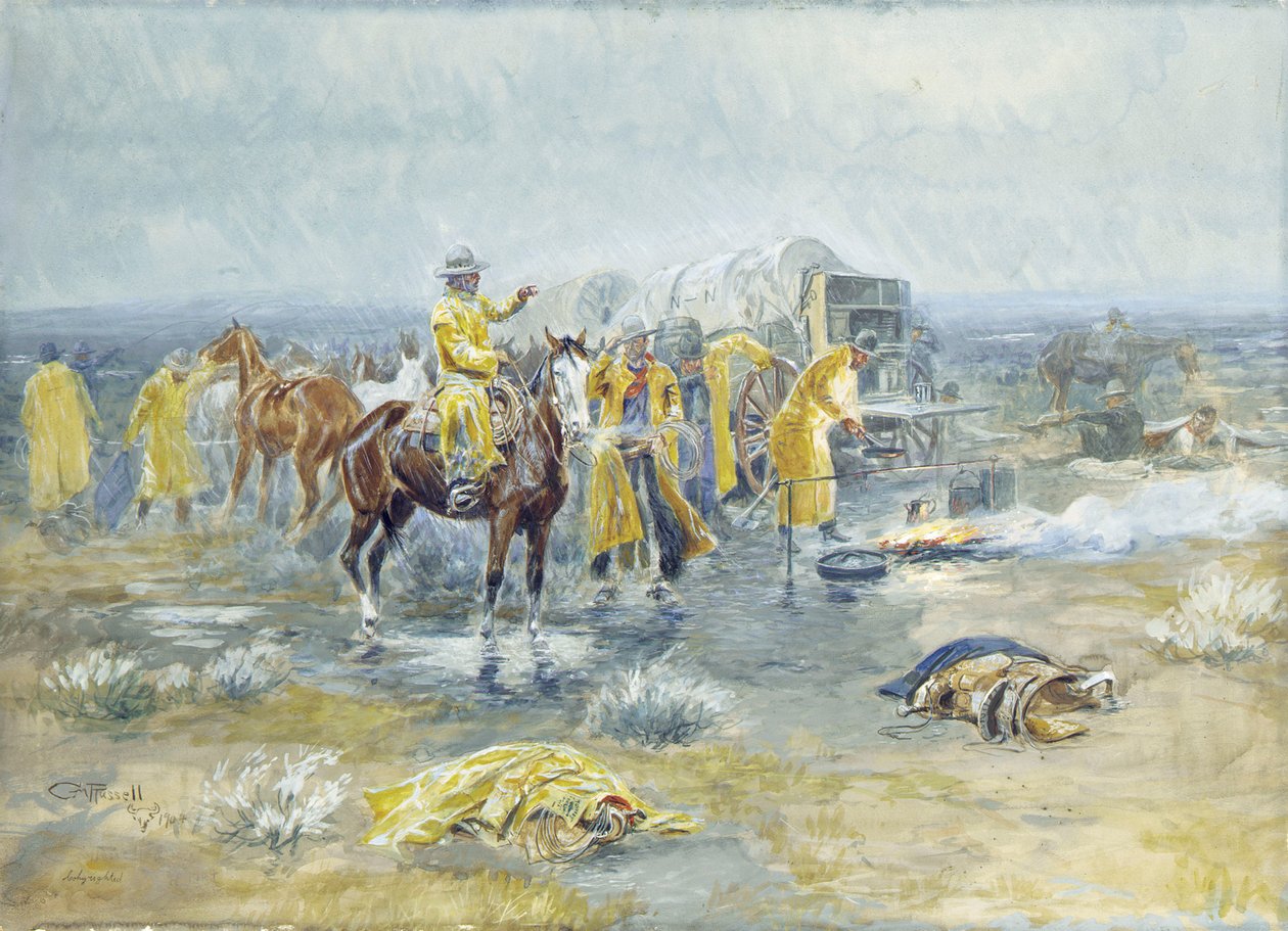 Regnfull morgen, 1904 av Charles Marion Russell