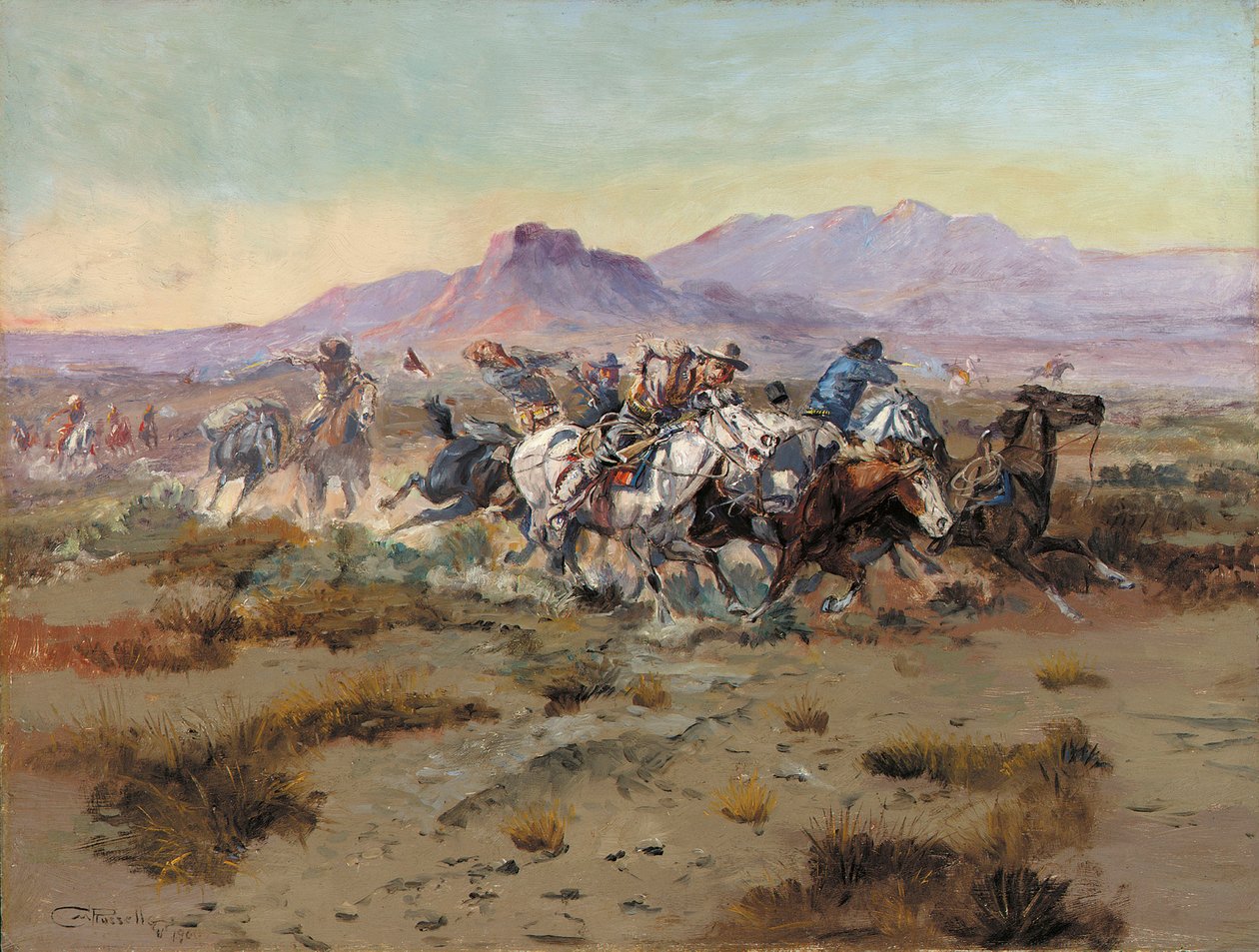 Angrepet, 1900 av Charles Marion Russell