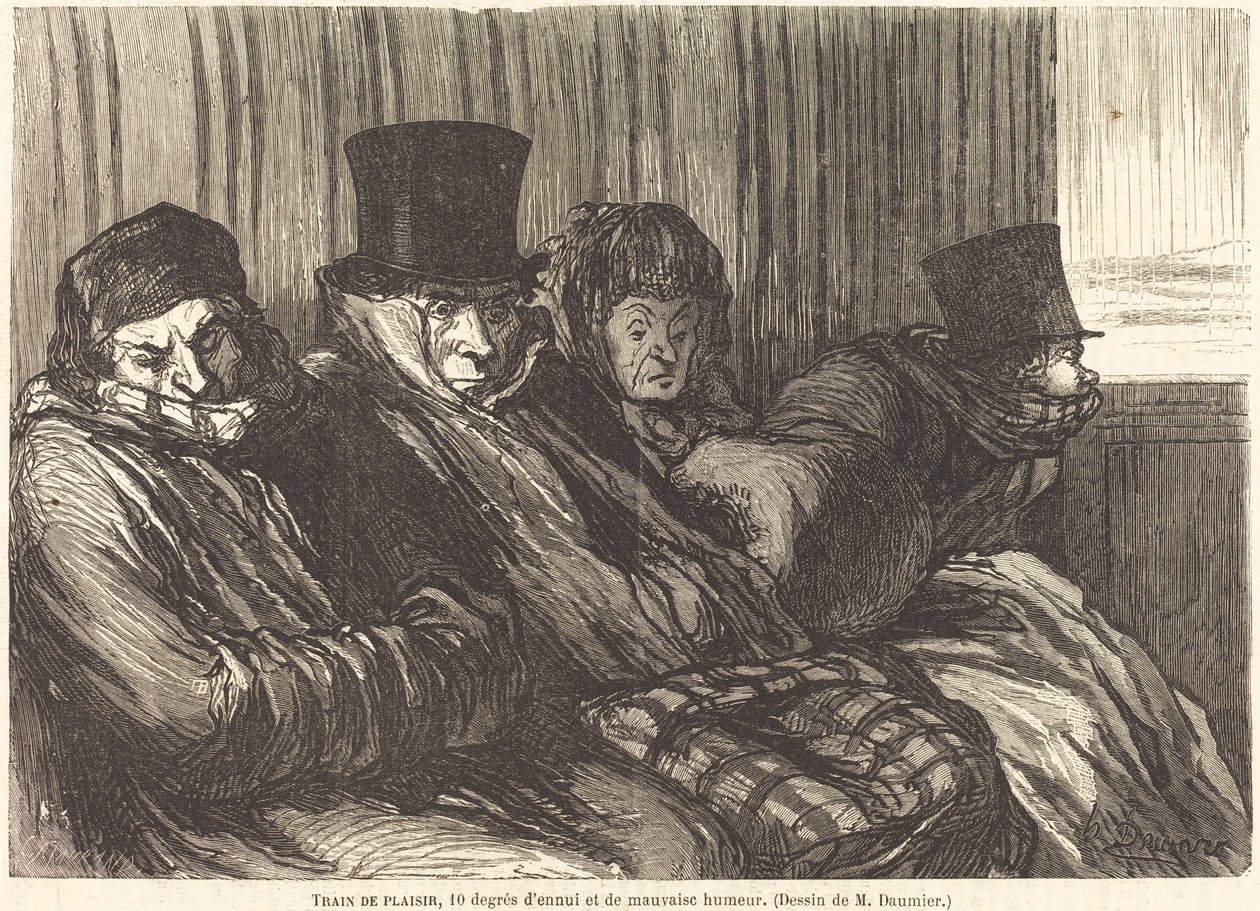 morsomt tog av Charles Maurand after Honoré Daumier