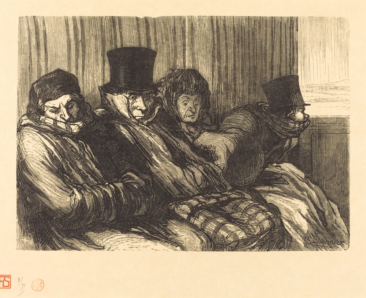morsomt tog av Charles Maurand after Honoré Daumier