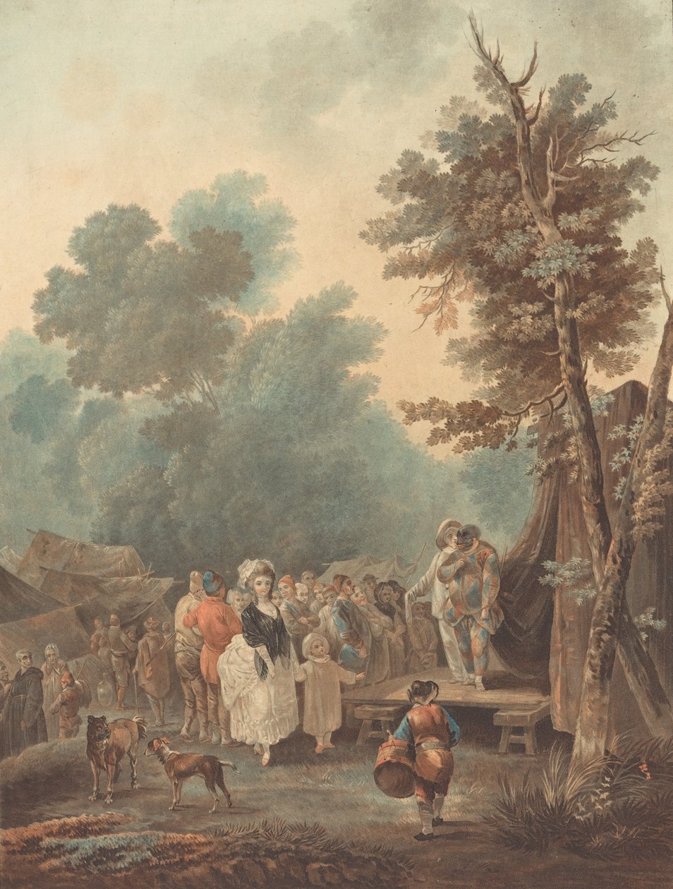 Landsbymesse, 1788. av Charles Melchior Descourtis