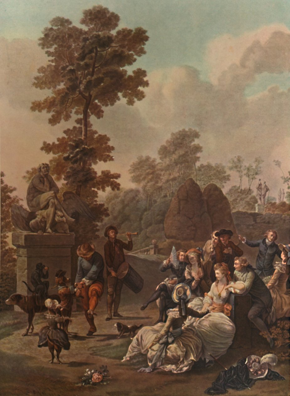 The Tambourine, Tambourine, c1780, 1913 av Charles Melchior Descourtis