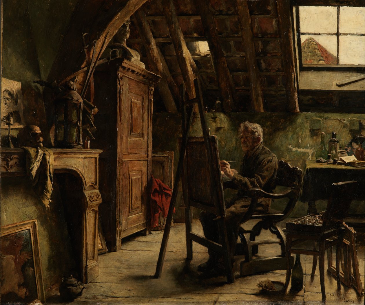 Verksted for en maler av Charles Mertens