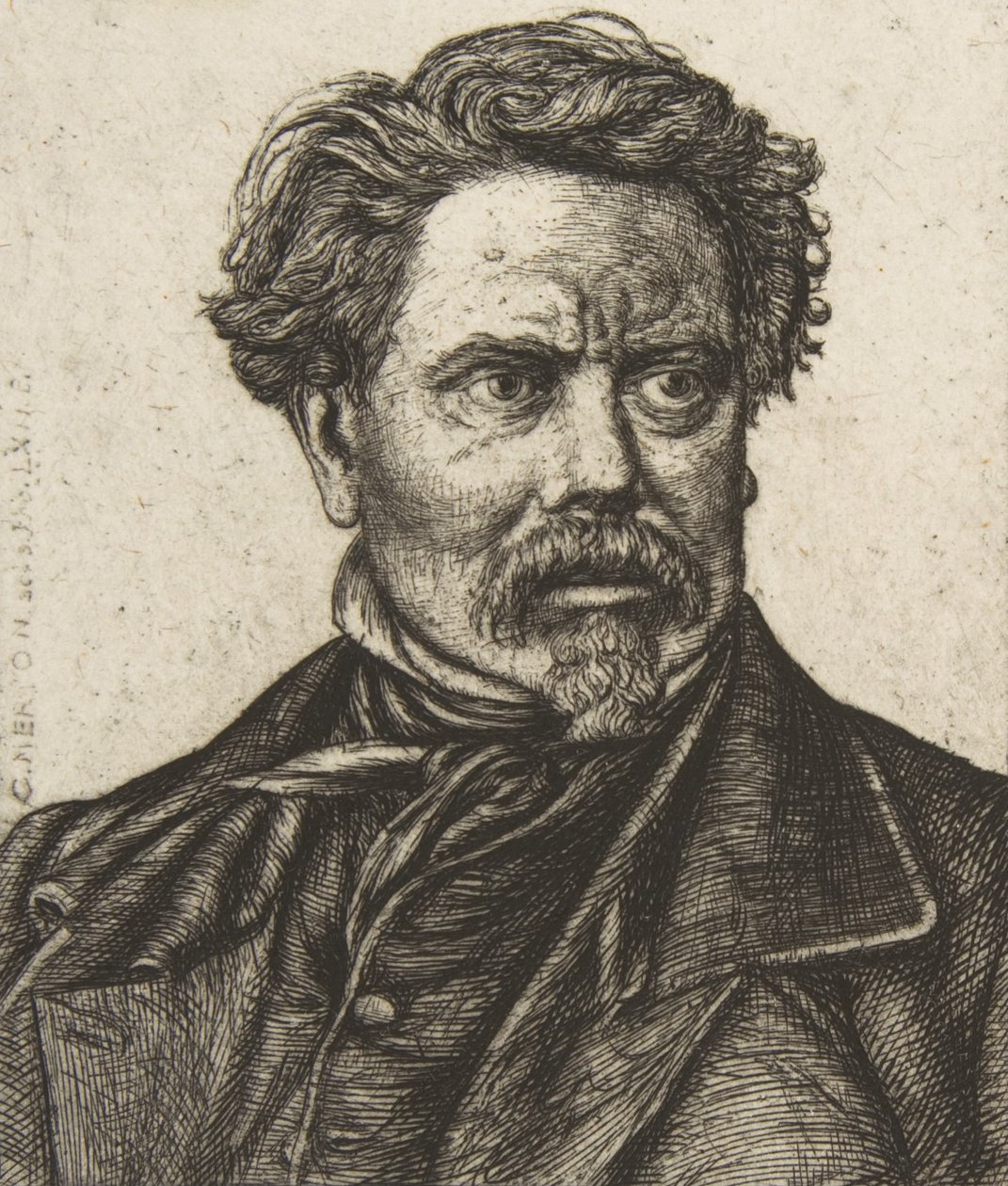 Benjamin Fillon, etter et fotografi, 1862. av Charles Meryon