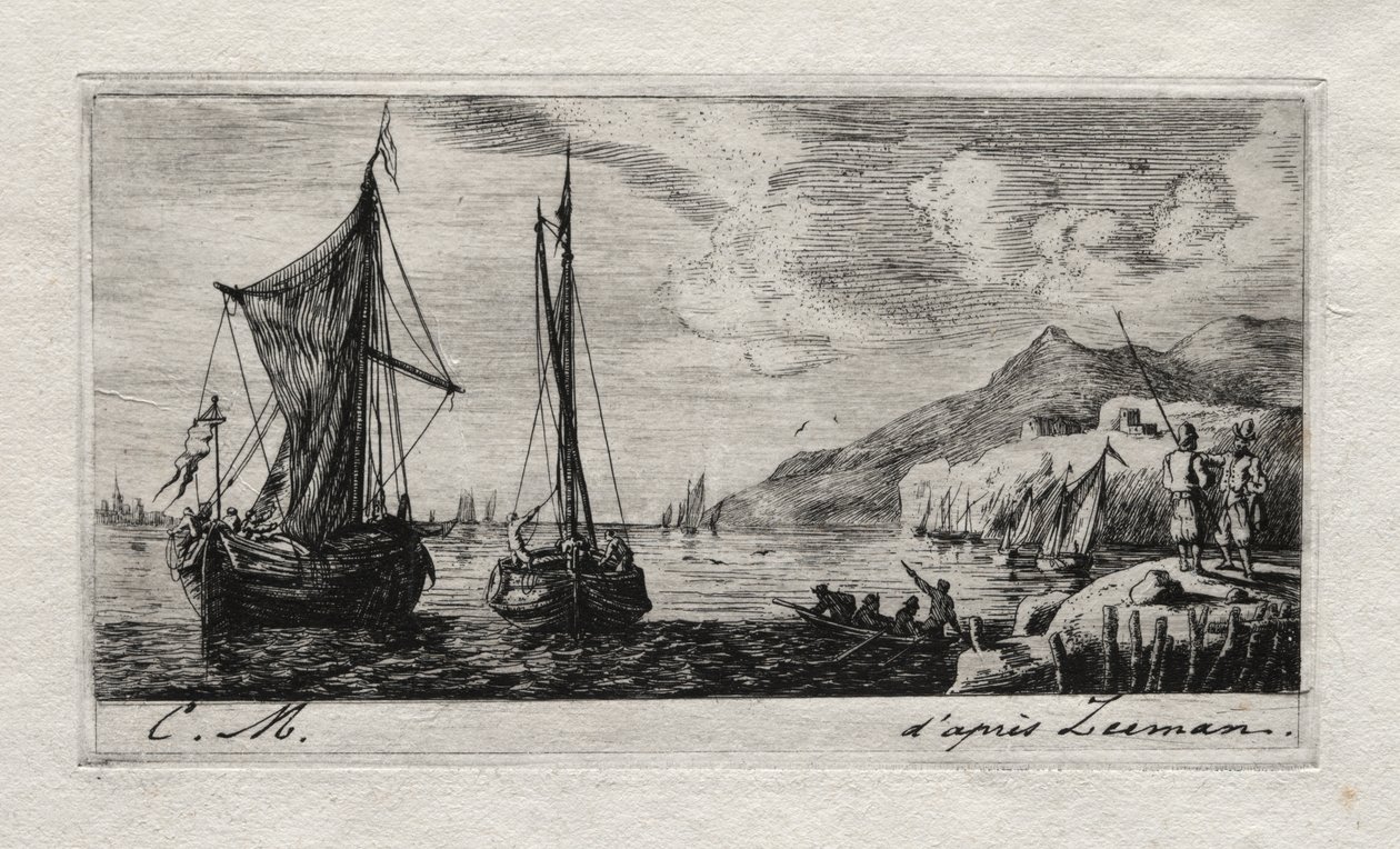 Calais - Flushing Boats av Charles Meryon